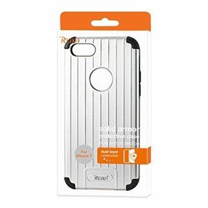 Reiko Rugged Metal Texture Hybrid Case with Ridged Back for Apple iPhone 7